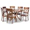 Baxton Studio Jessie Modern and Contemporary Grey Fabric and Walnut Brown Finished Wood 7-Piece Dining Set 176-10544-10893-Zoro - alternate 7